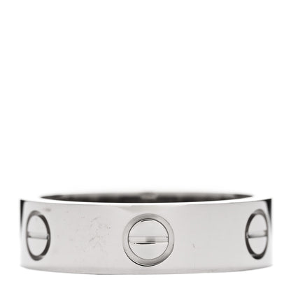 Cartier 18K White Gold 5.5mm LOVE Ring 54 6.75 2 of 5