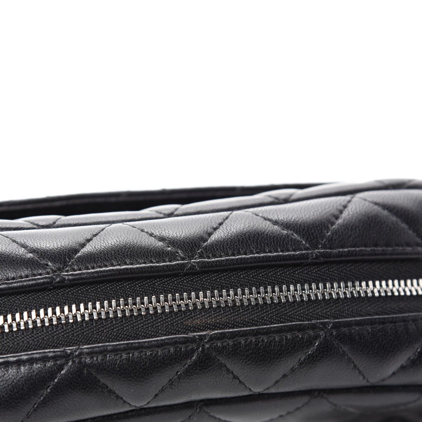 Lambskin Quilted Small Timeless Camera Case Black