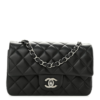 Chanel Lambskin Quilted Mini Rectangular Flap Black 1 of 11