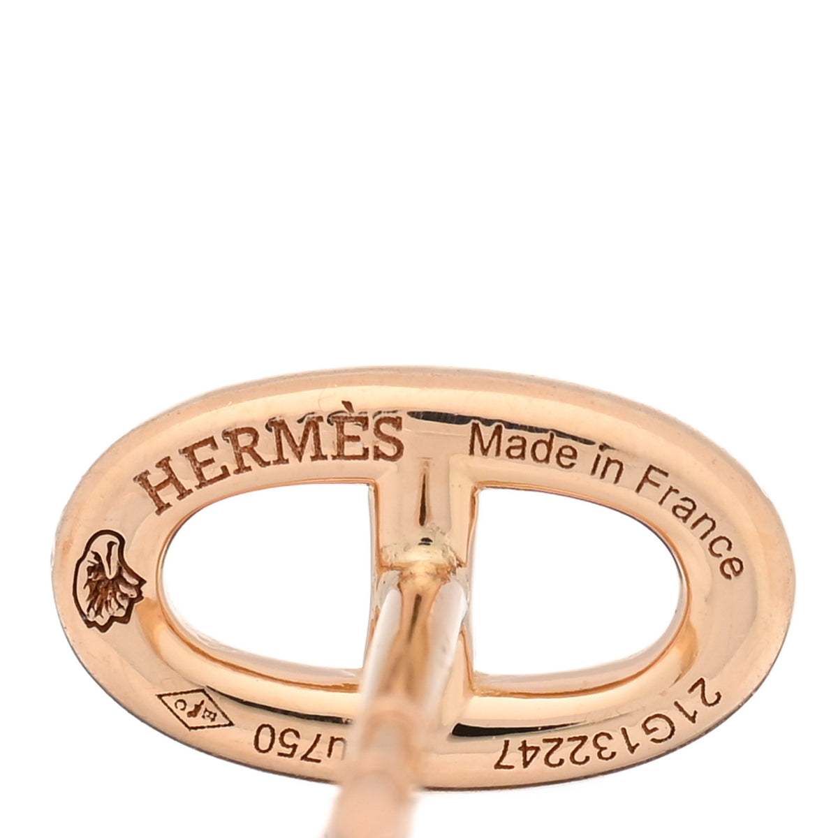 Hermes 18K Rose Gold TPM Farandole Stud Earrings 4 of 5
