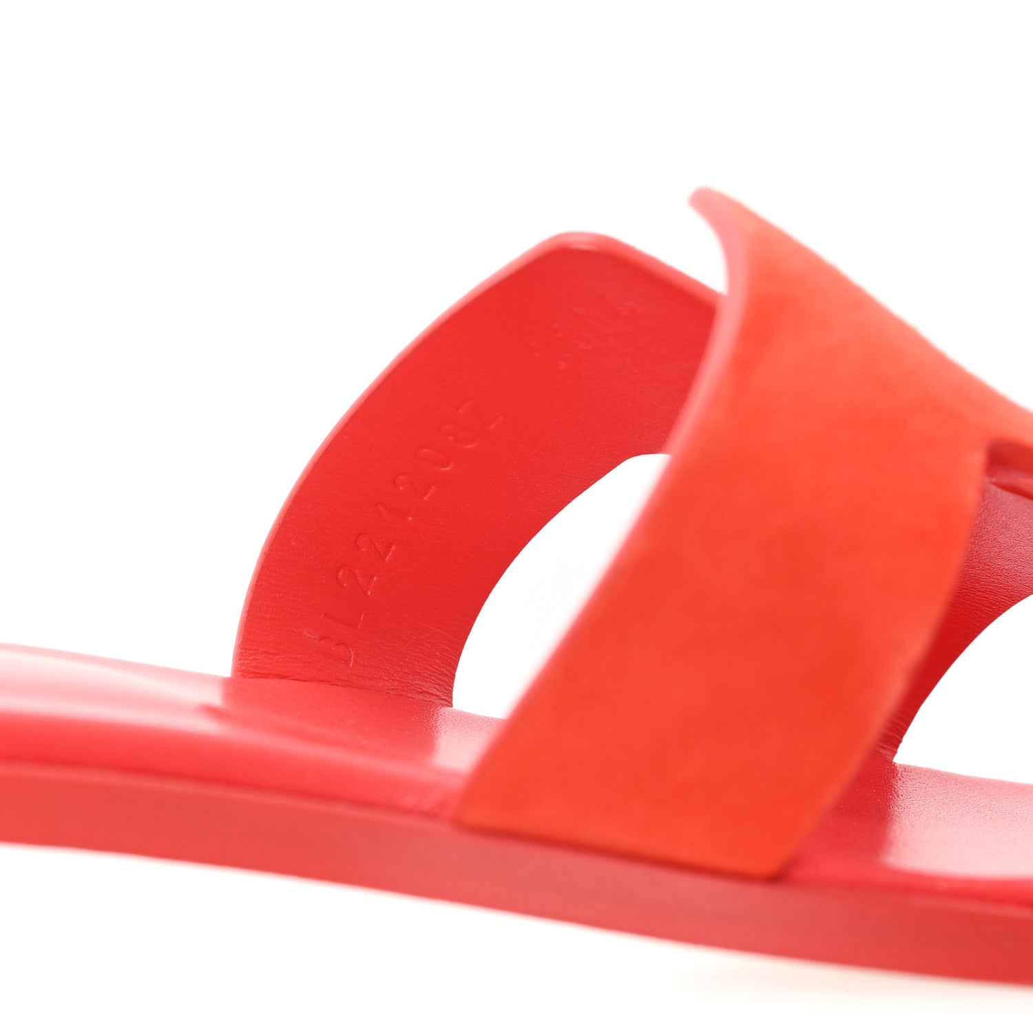 Hermes Suede Goatskin Oran Sandals 38.5 Rouge Grenadine 9 of 10