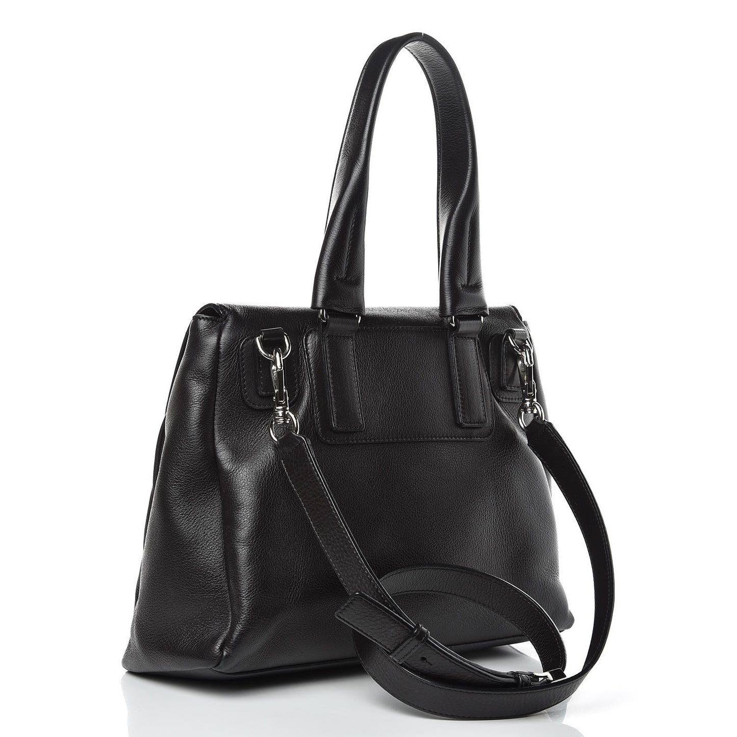 Calfskin Small Pandora Pure Flap Bag Black