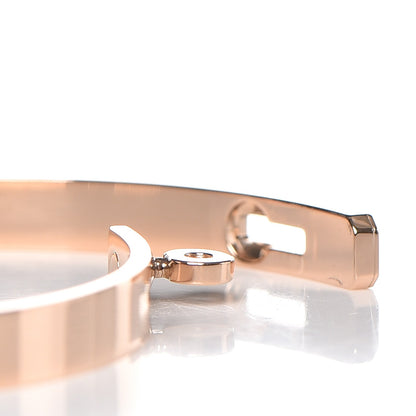 Hermes 18K Rose Gold Diamond Kelly PM Bangle ST 4 of 5
