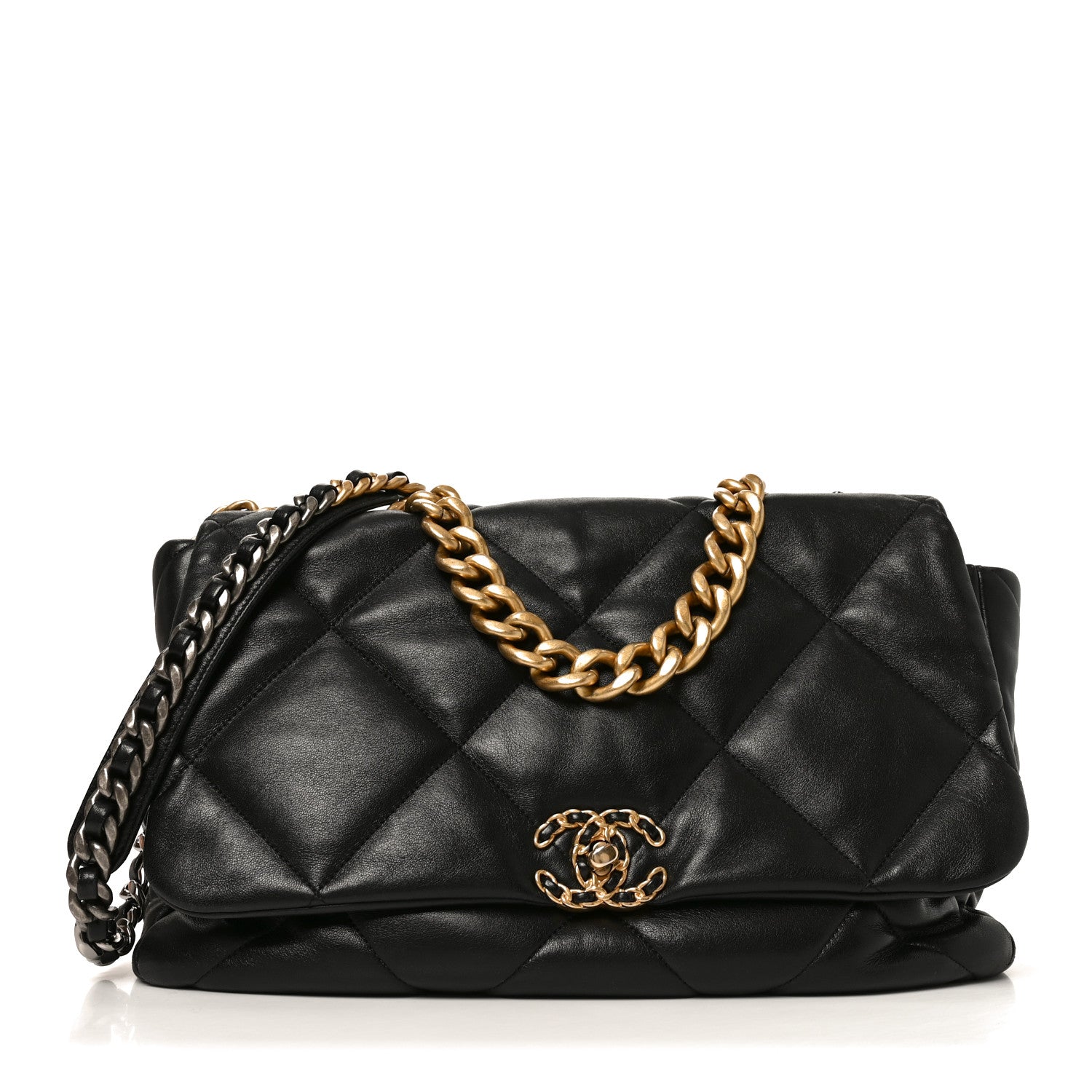 Chanel Lambskin Quilted Maxi Chanel 19 Flap Black 1 of 10