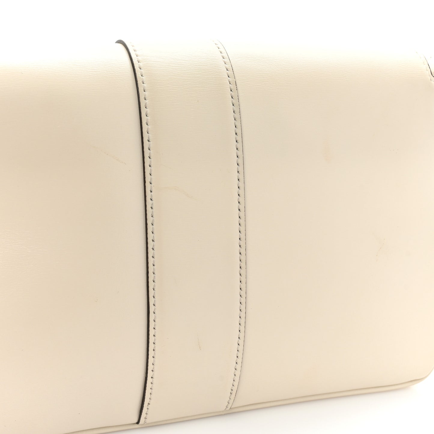 Calfskin Small Arli Flap Shoulder Bag Mystic White