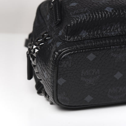 MCM Visetos Side Stud X-Mini Stark Bebe Boo Backpack Black 6 of 8