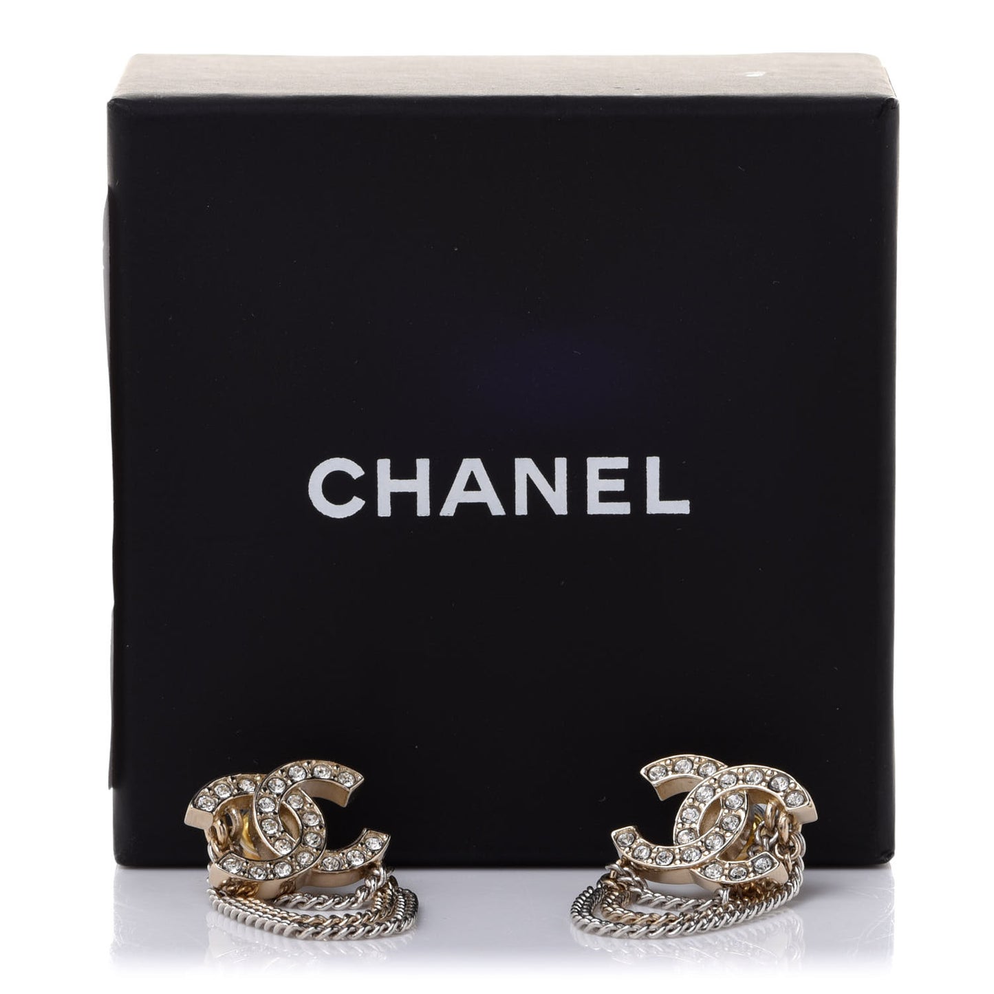 Crystal CC Earrings Gold