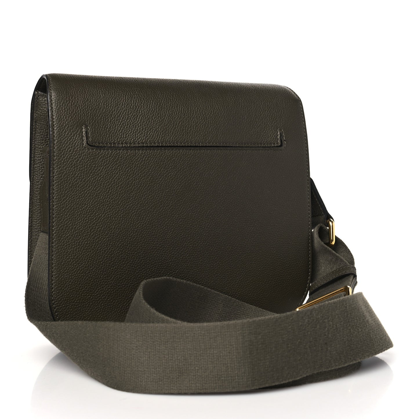 Calfskin Small T Clasp Tara Crossbody Bag Military Green