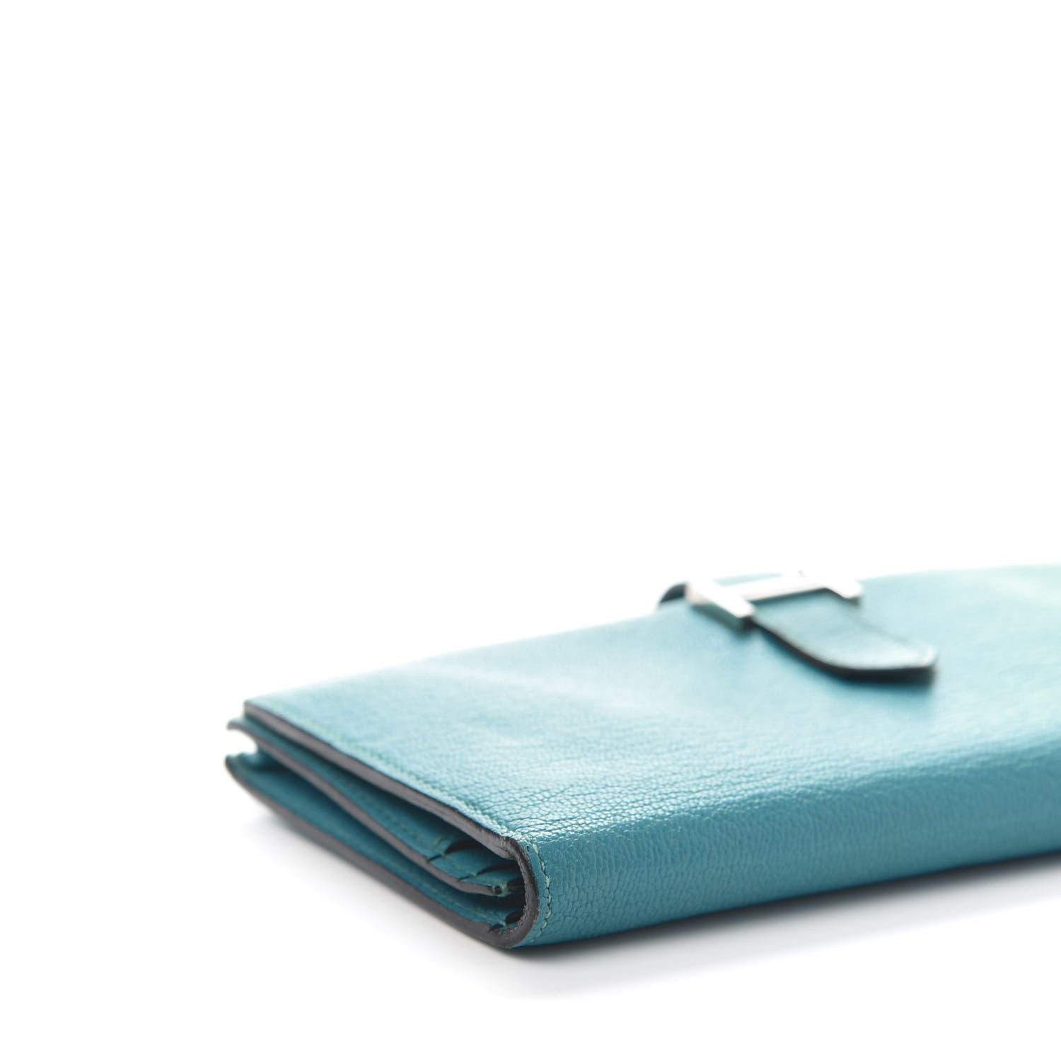 Hermes Chevre Mysore Bearn Gusset Wallet Turquoise 8 of 10