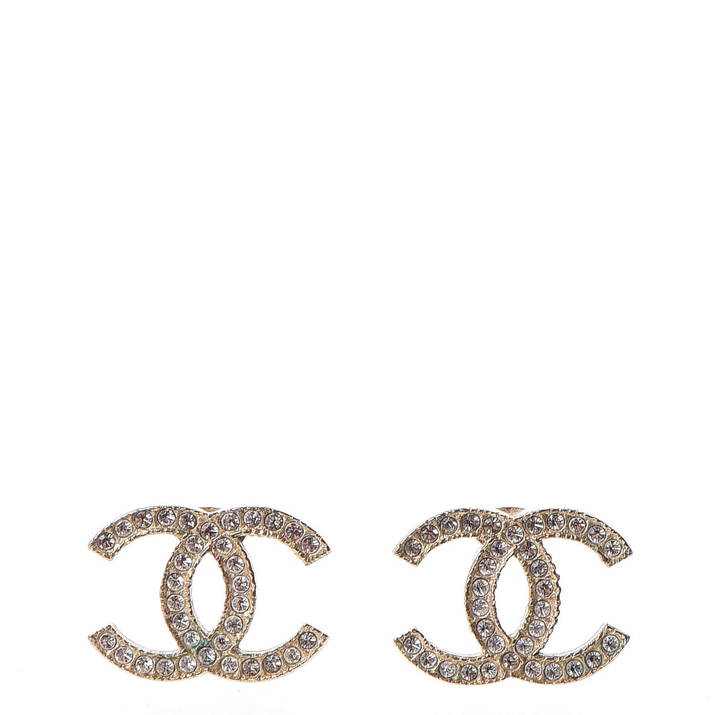 Crystal CC Earrings Gold