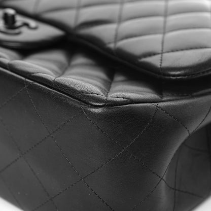 Chanel Lambskin Quilted Jumbo Double Flap So Black 19 of 26