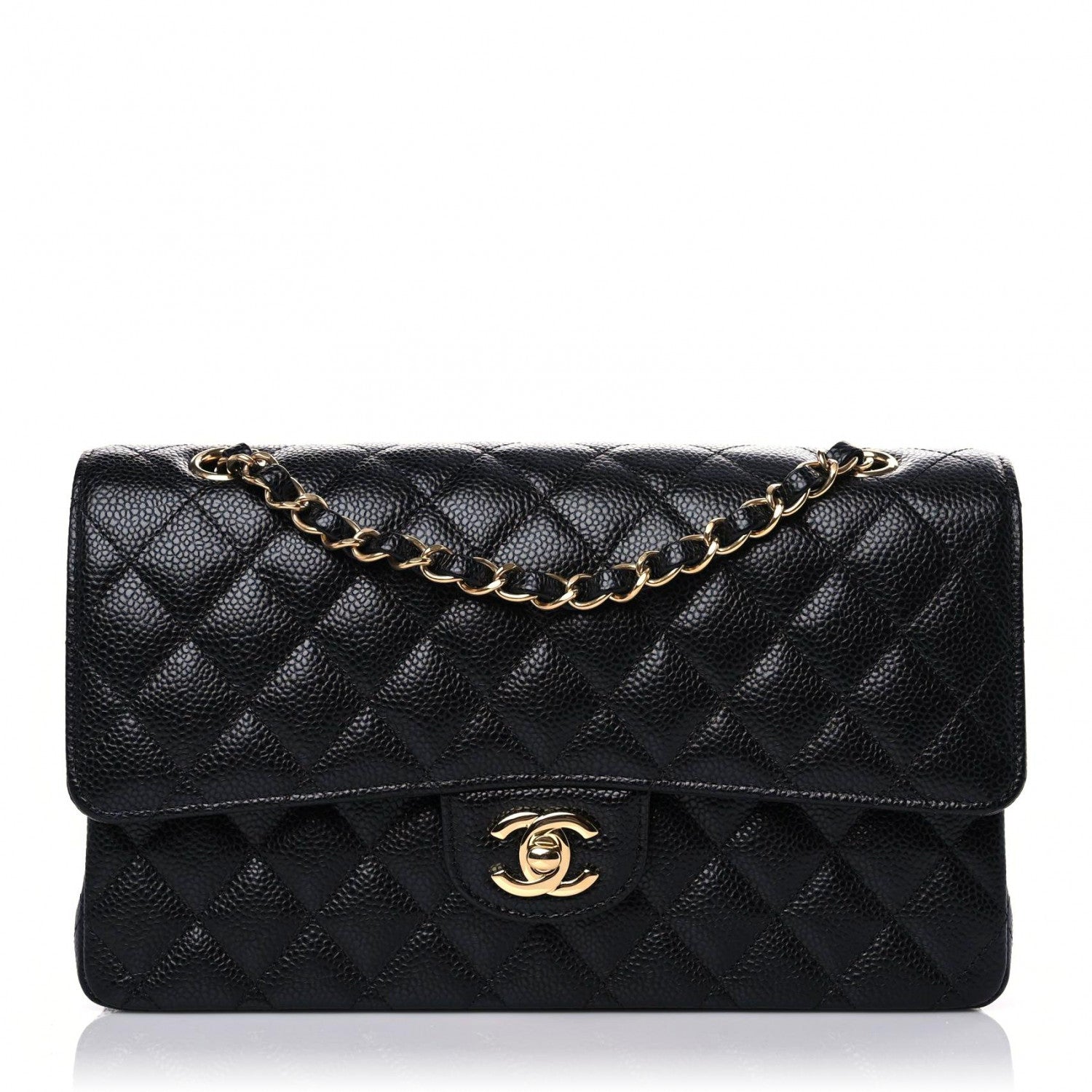 Chanel Caviar Quilted Medium Double Flap Black 1 of 10