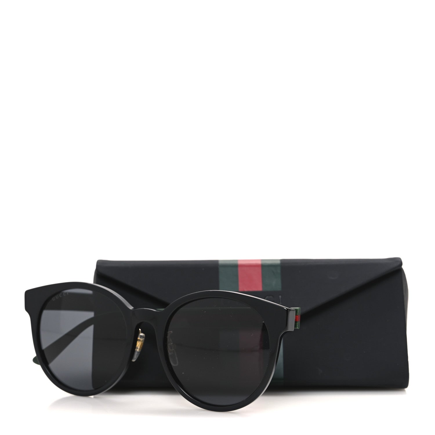 Gucci Acetate GG Web Round Eye Sunglasses GG0416SK Black 8 of 8