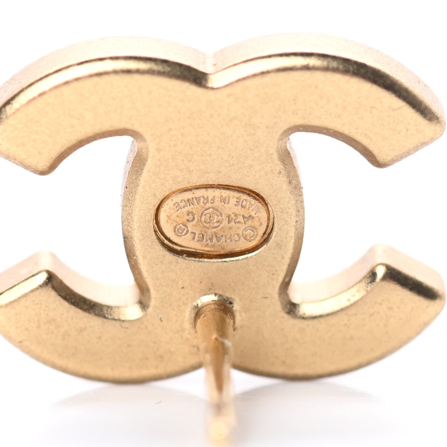 Chanel Crystal CC Earrings Gold 4 of 5