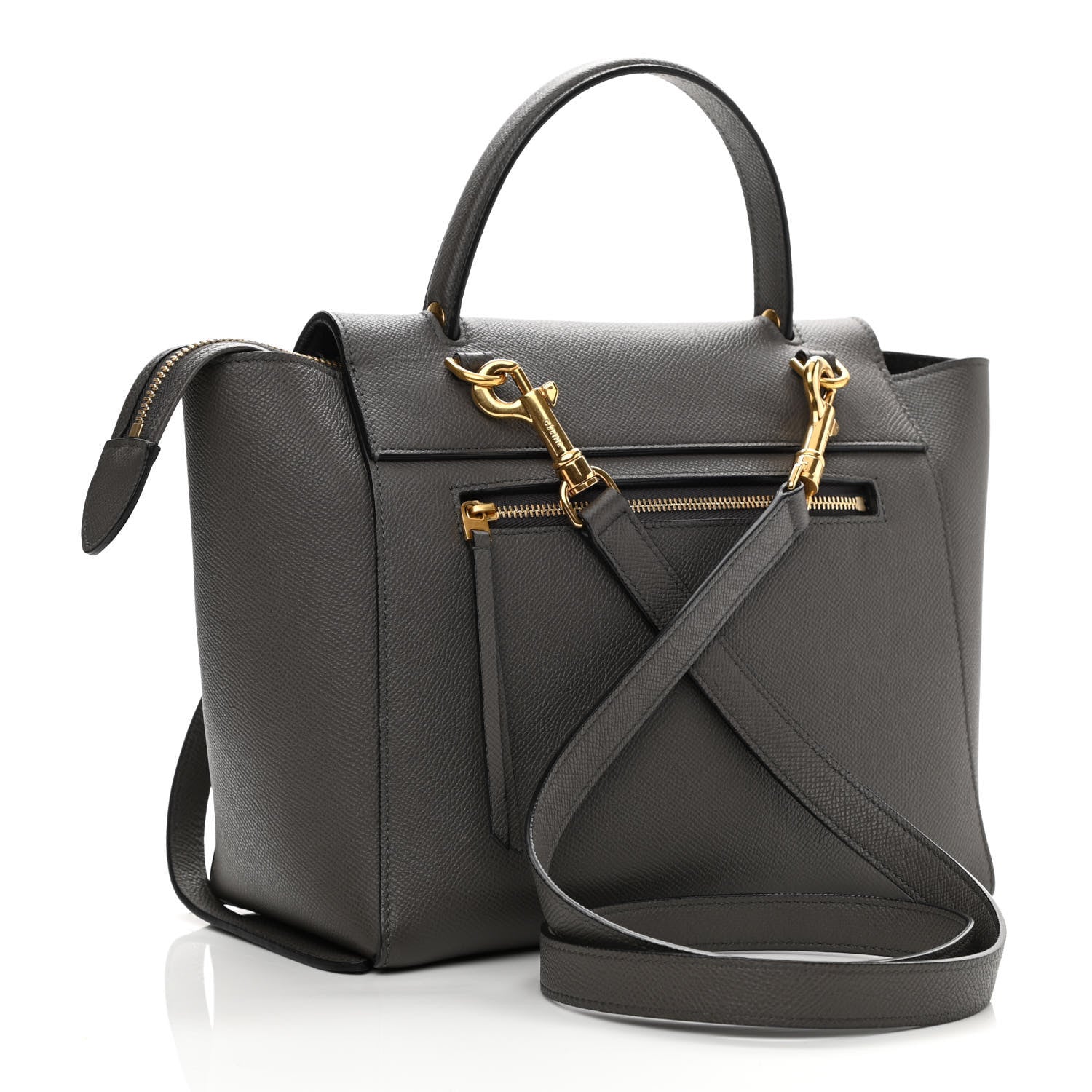 Celine Grained Calfskin Nano Belt Bag Grey 3 of 11