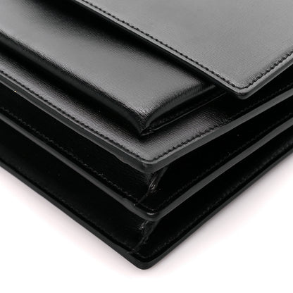 Saint Laurent Calfskin Medium Monogram Monochrome Sunset Black 12 of 13