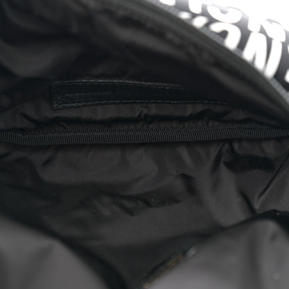 Balenciaga Nylon Wave Logo Print Wheel Beltpack Black White 5 of 12