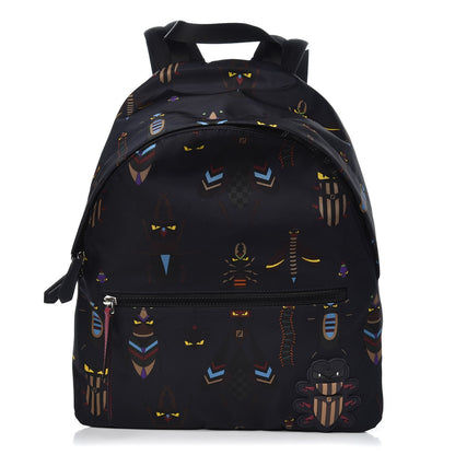 Fendi Nylon Super Bugs Backpack Navy 1 of 7