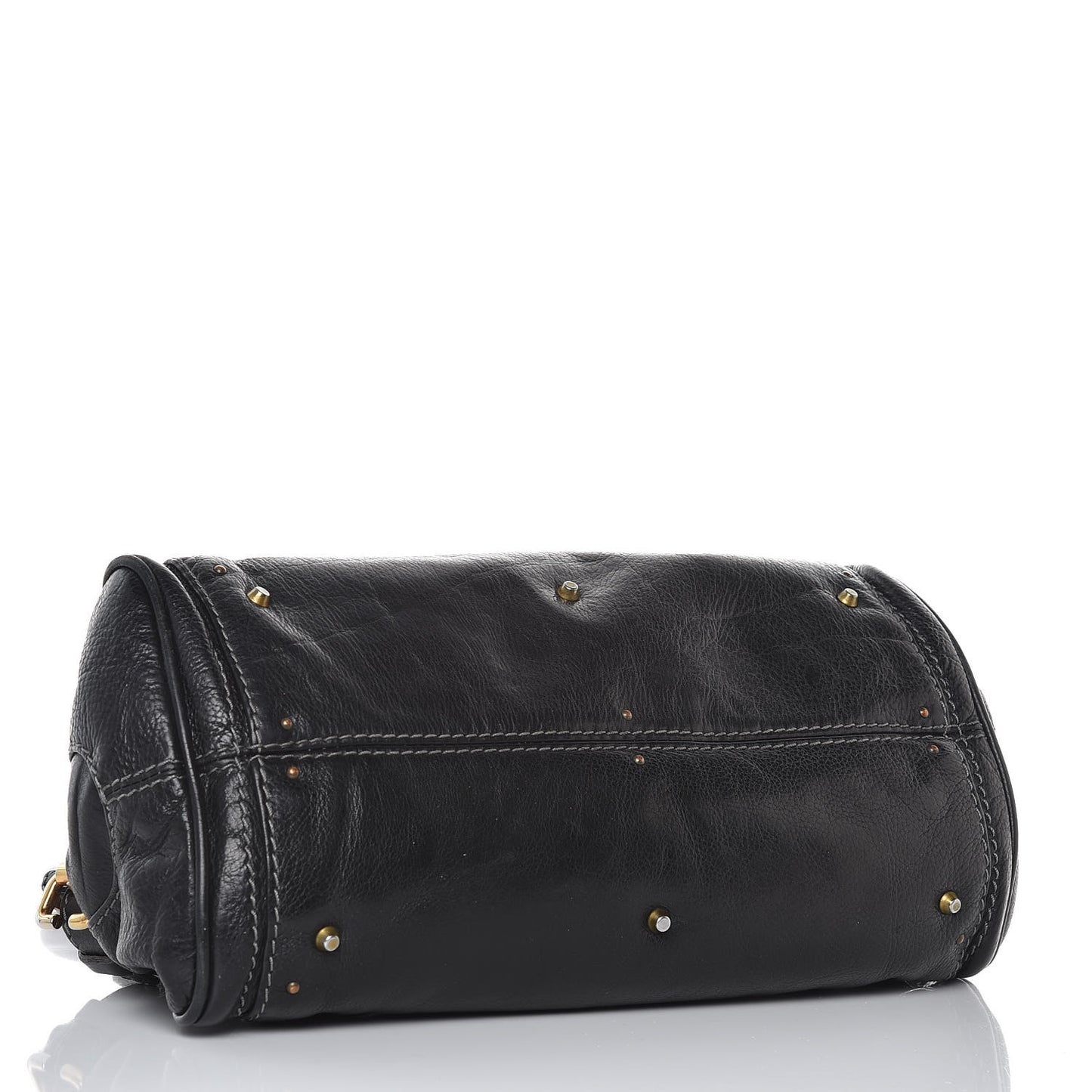 Calfskin Medium Paddington Satchel Black