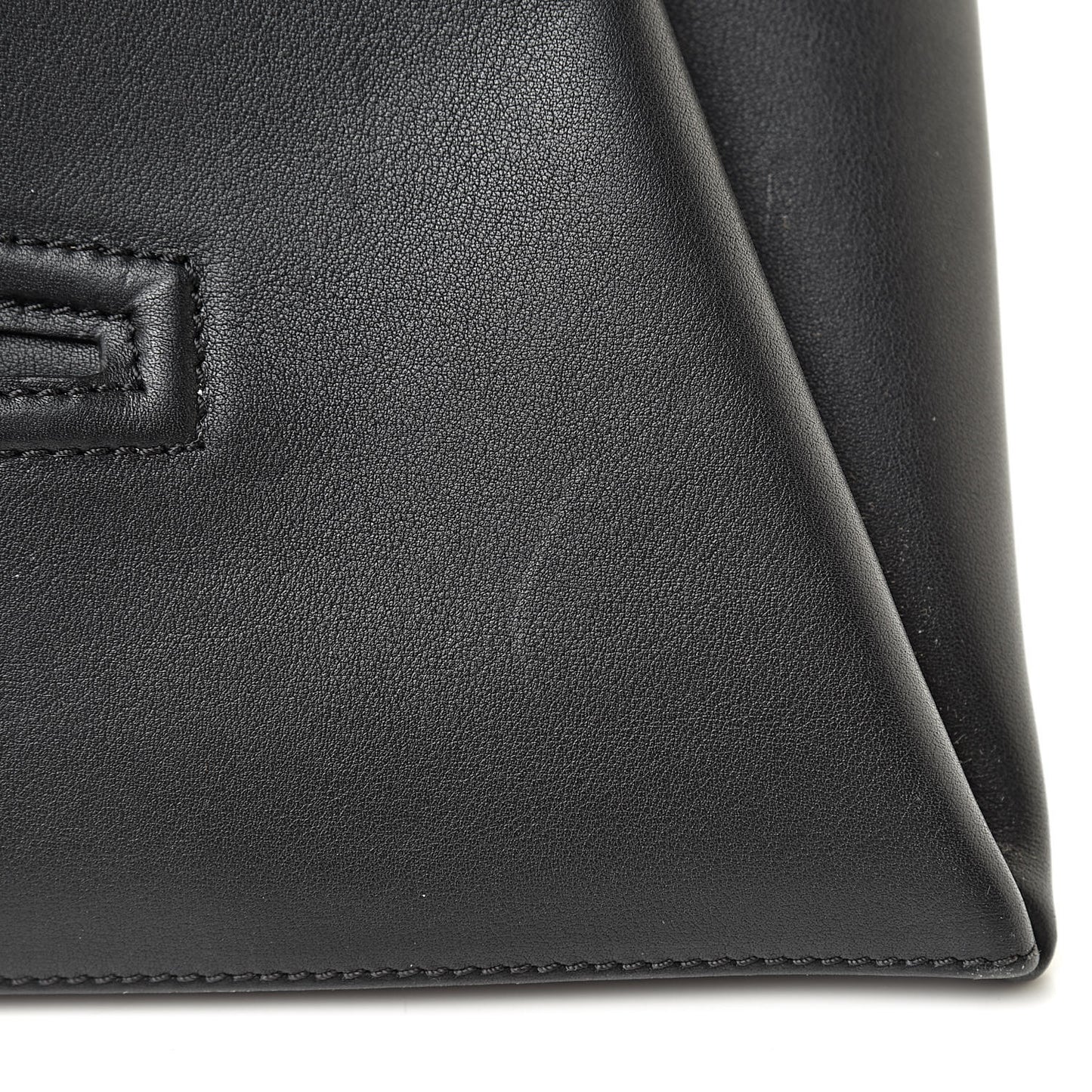 Smooth Calfskin Medium Antigona Studded Envelope Clutch Black