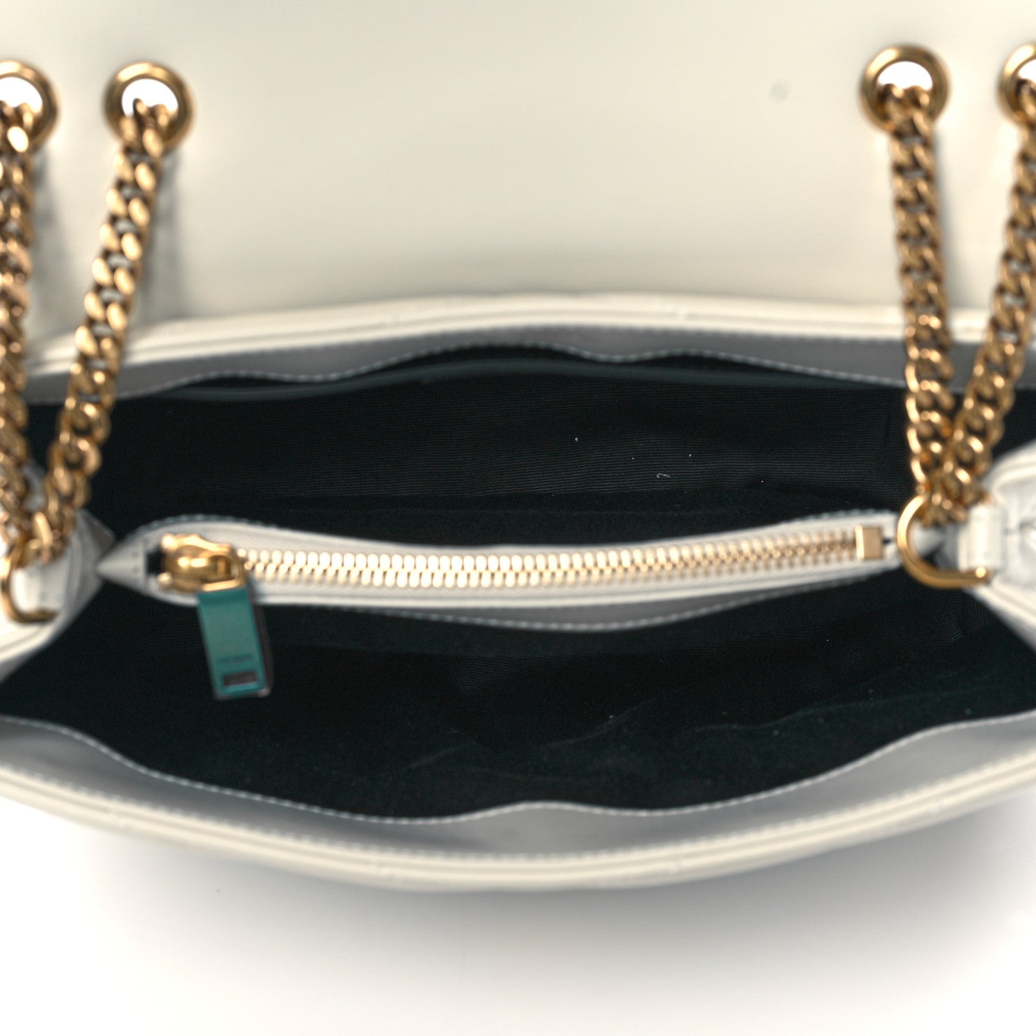 Saint Laurent Calfskin Y Quilted Monogram Small Loulou Chain Satchel Crema Soft 5 of 11