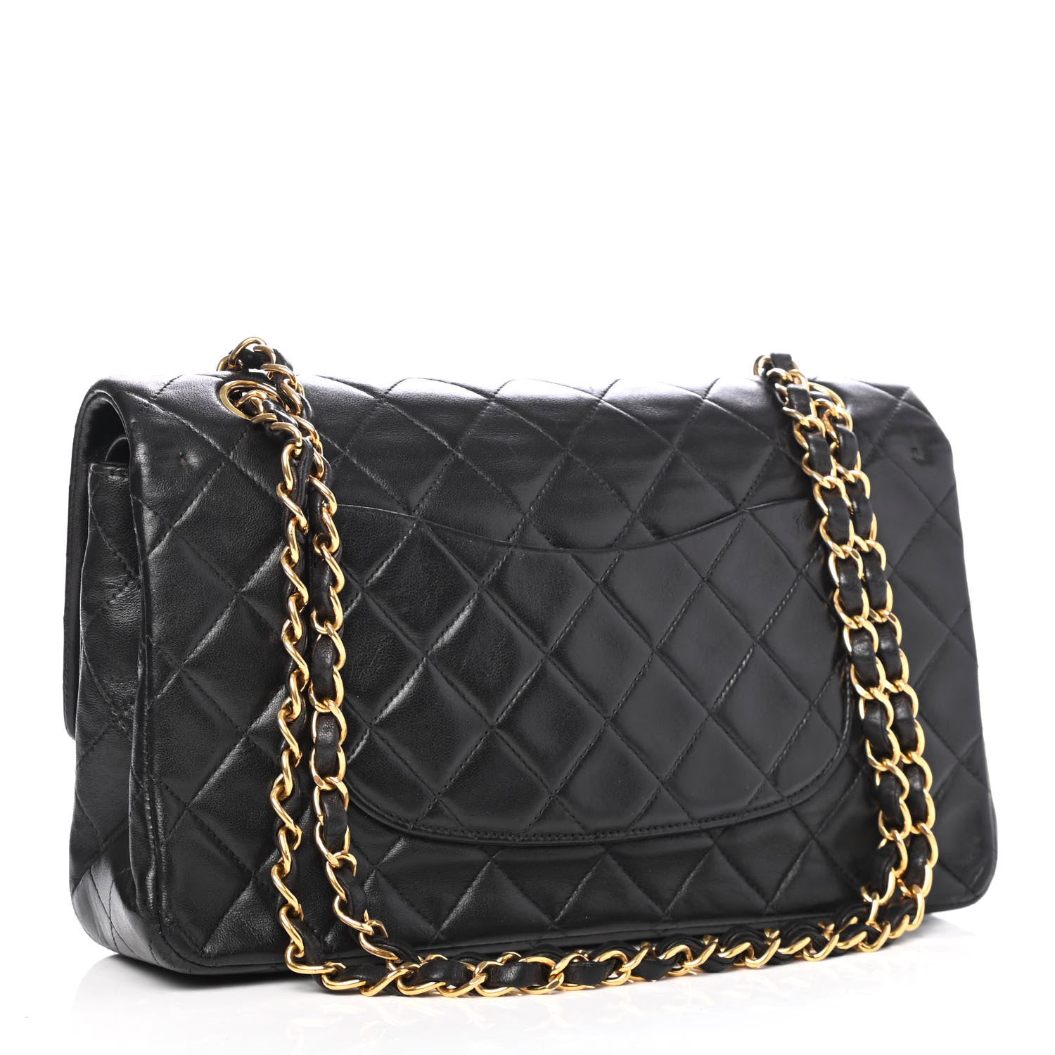 Chanel Lambskin Quilted Medium Double Flap Black 2 of 4