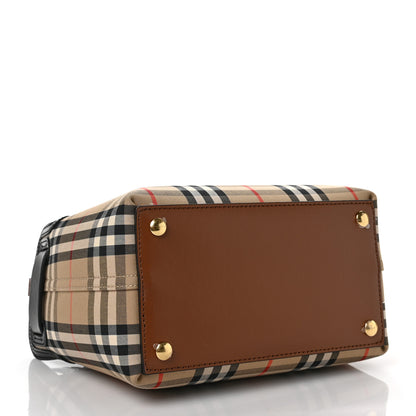 Burberry Calfskin Vintage Check Triple Stud Mini Belt Bag Archive Beige 4 of 9