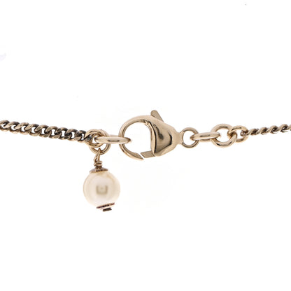 Chanel Enamel Pearl CC Ladybug Necklace Gold Red 5 of 7