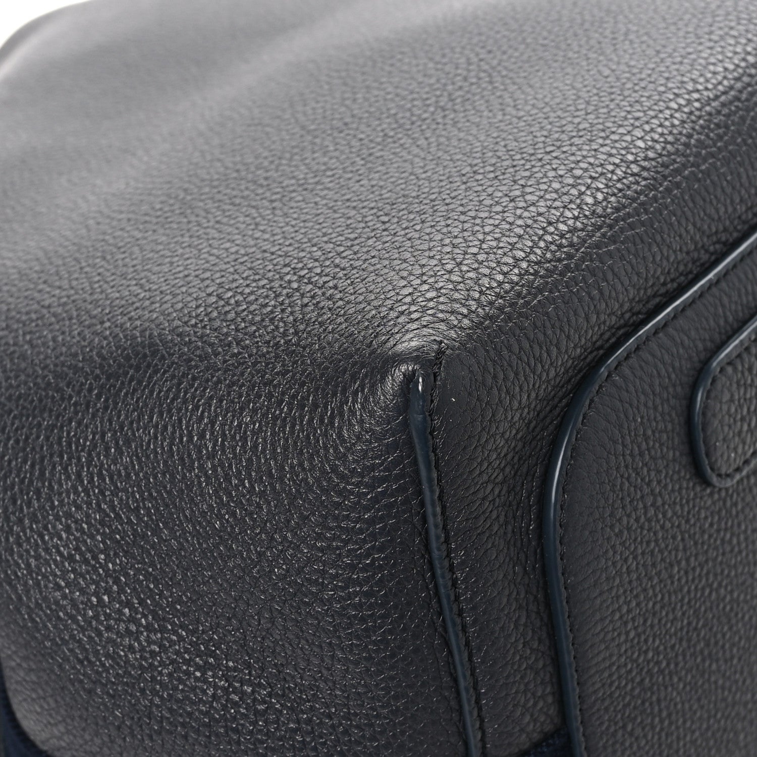 Loro Piana Grained Calfskin Large Bale Bag Navy Blue 11 of 12