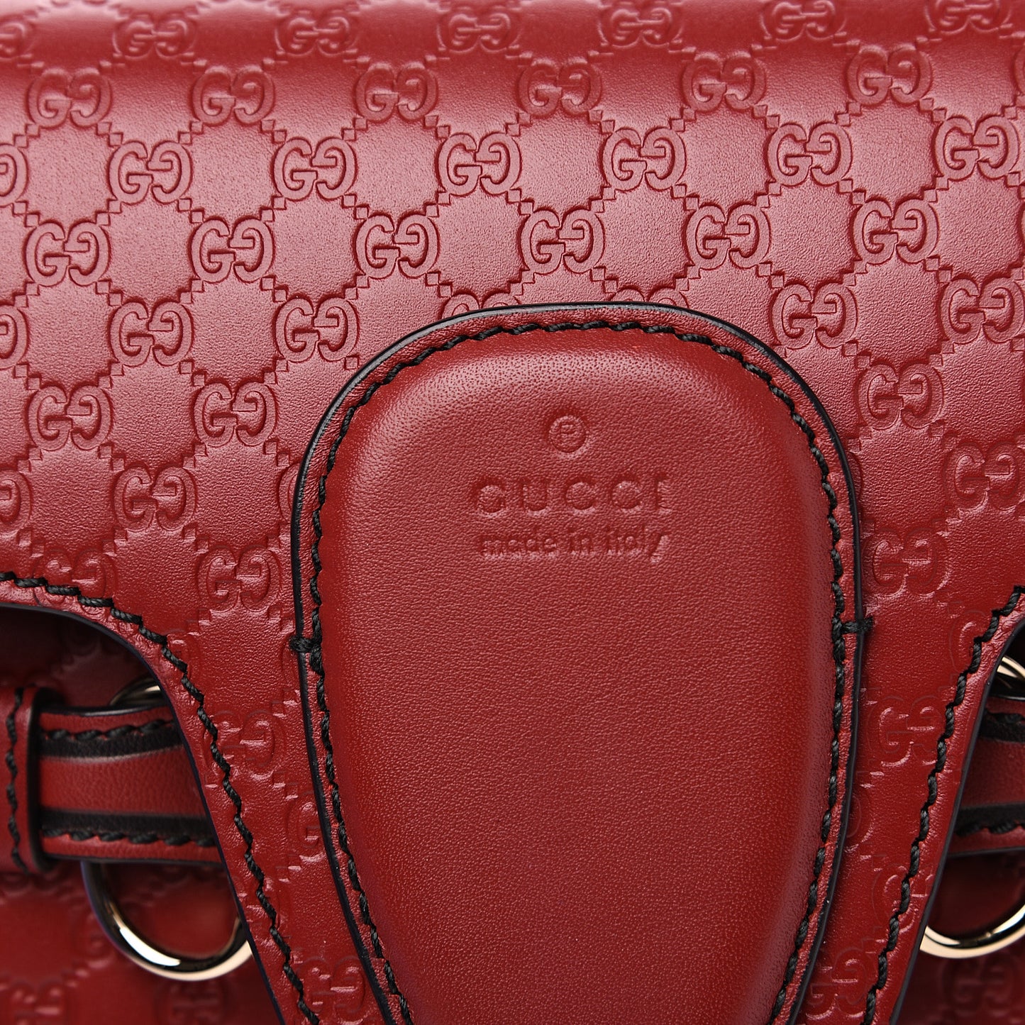 Microguccissima Medium Emily Chain Shoulder Bag Red
