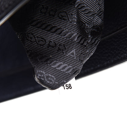 Prada Vitello Daino Logo Crossbody Bag Baltico 7 of 10