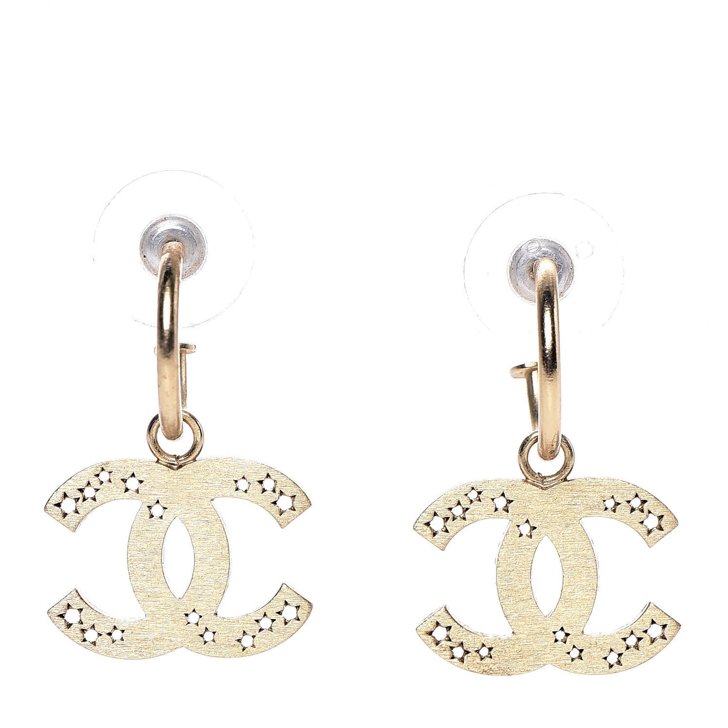 CC Star Drop Earrings Gold