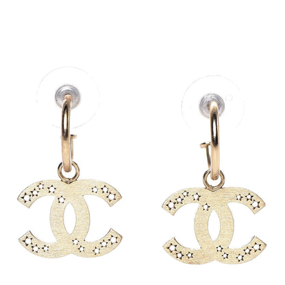 Chanel CC Star Drop Earrings Gold 1 of 3