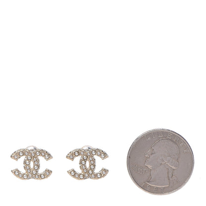 Chanel Pearl CC Earrings Light Gold 2 of 5