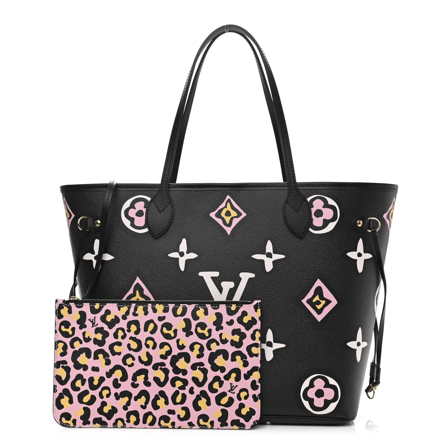 Monogram Giant Wild At Heart Neverfull MM Black