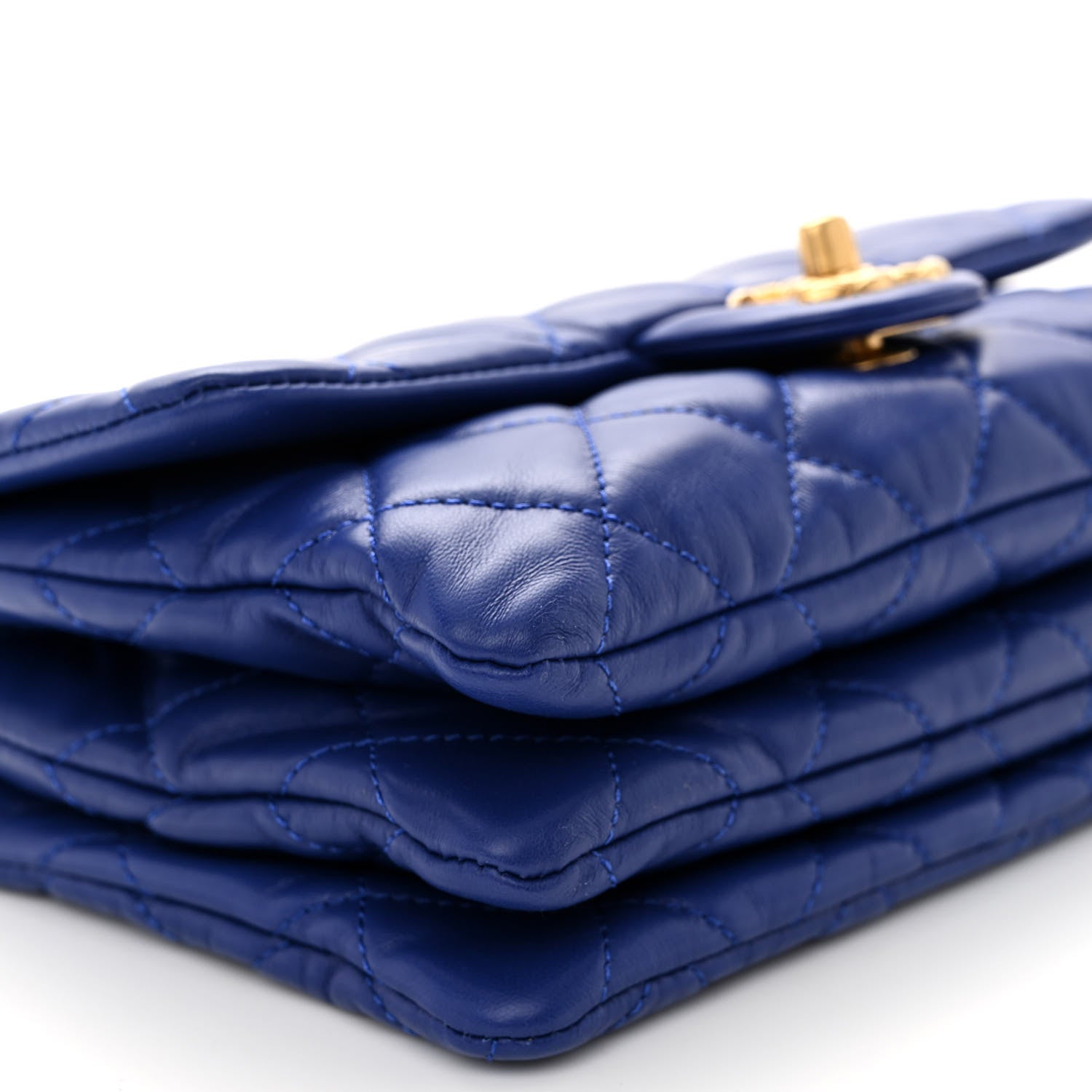 Chanel Lambskin Quilted Small Pillow Crush Flap Blue 9 of 10