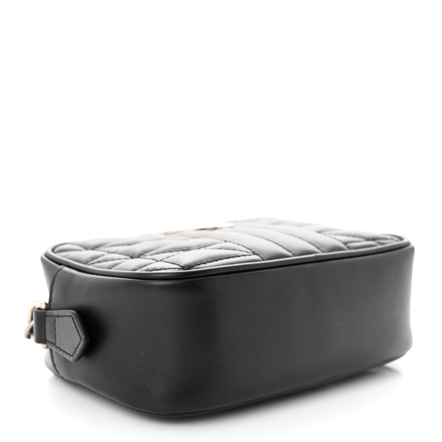 Calfskin Matelasse Aria Mini GG Marmont Chain Shoulder Bag Black