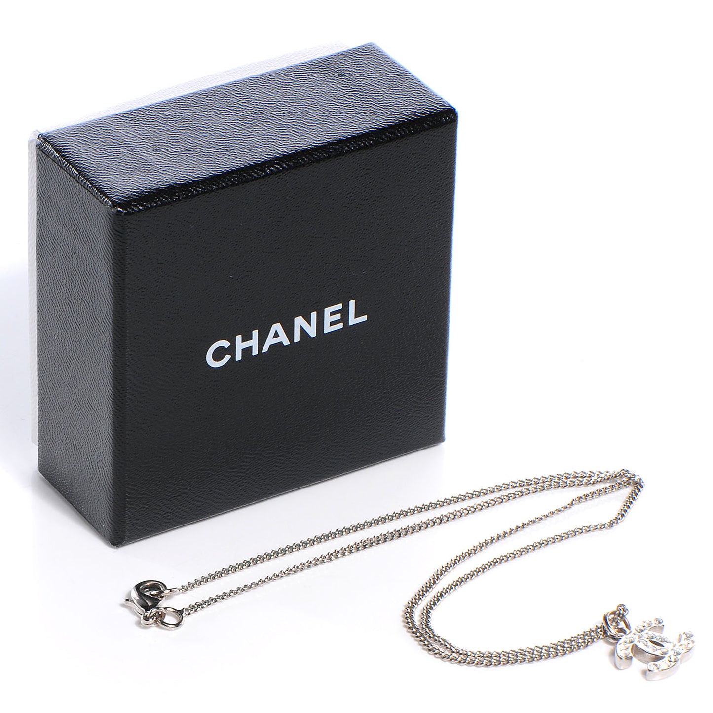 Swarovski Crystal CC Necklace Silver