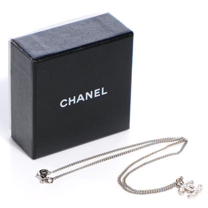 Chanel Swarovski Crystal CC Necklace Silver 4 of 4
