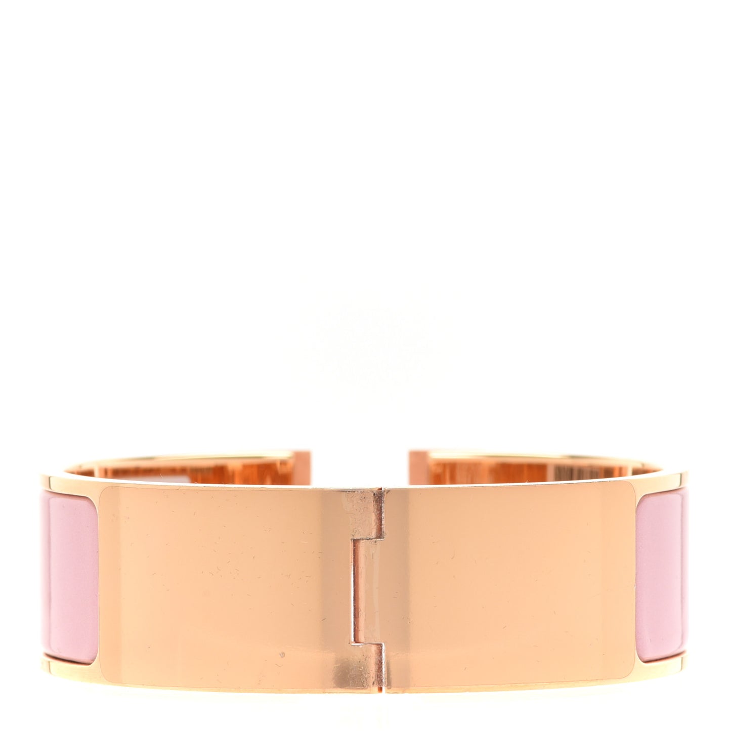 Enamel Wide Clic Clac H Bracelet GM Rose Nacarat