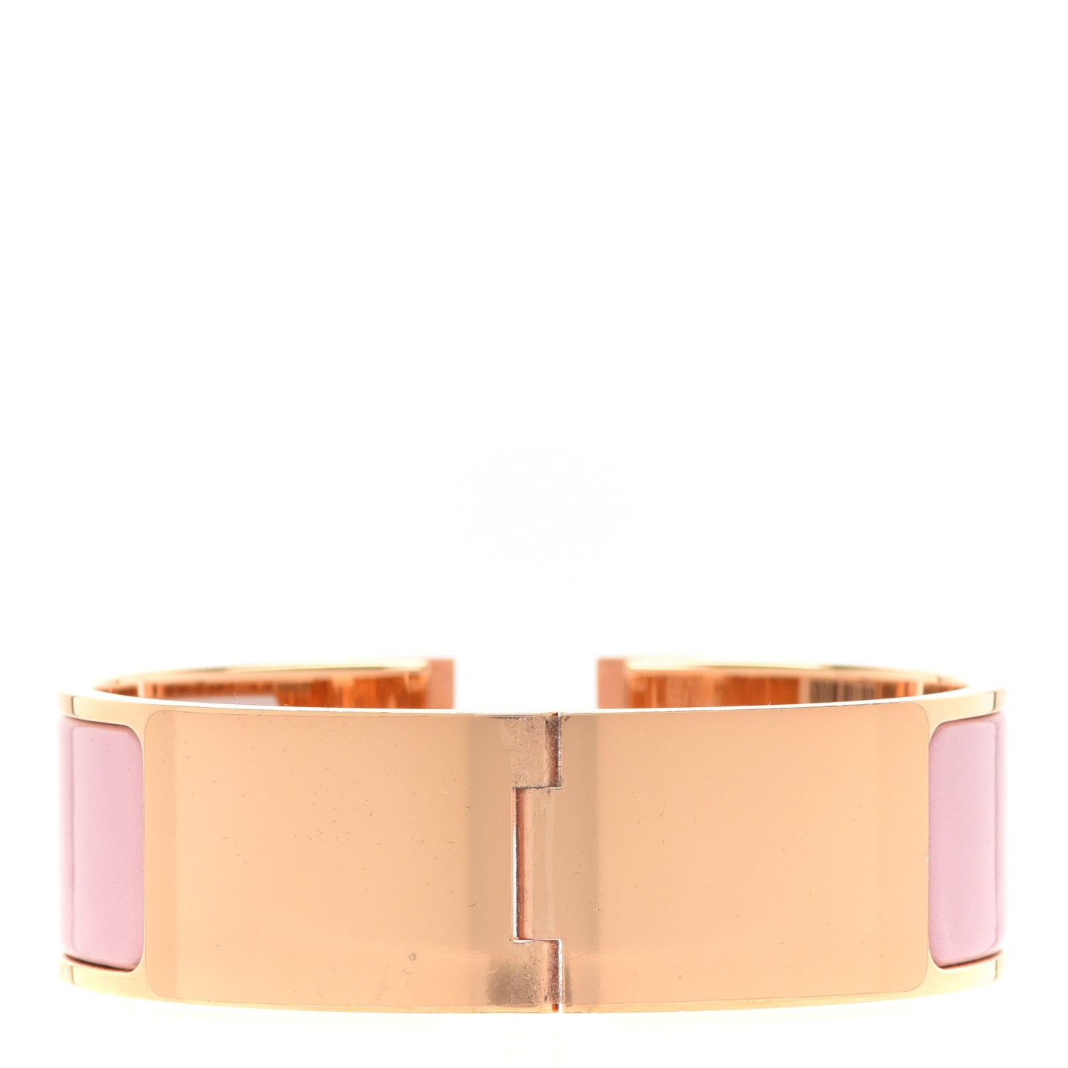 Hermes Enamel Wide Clic Clac H Bracelet GM Rose Nacarat 3 of 6