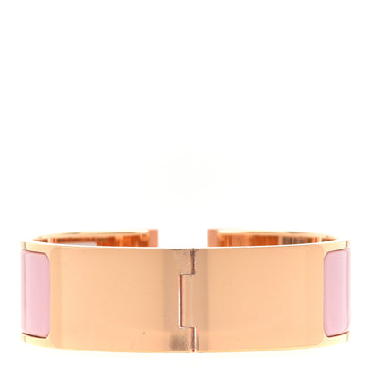 Hermes Enamel Wide Clic Clac H Bracelet GM Rose Nacarat 3 of 6
