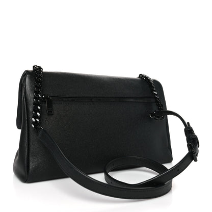 Saint Laurent Grain De Poudre Medium West Hollywood Monogram Fold-Over Black 3 of 9
