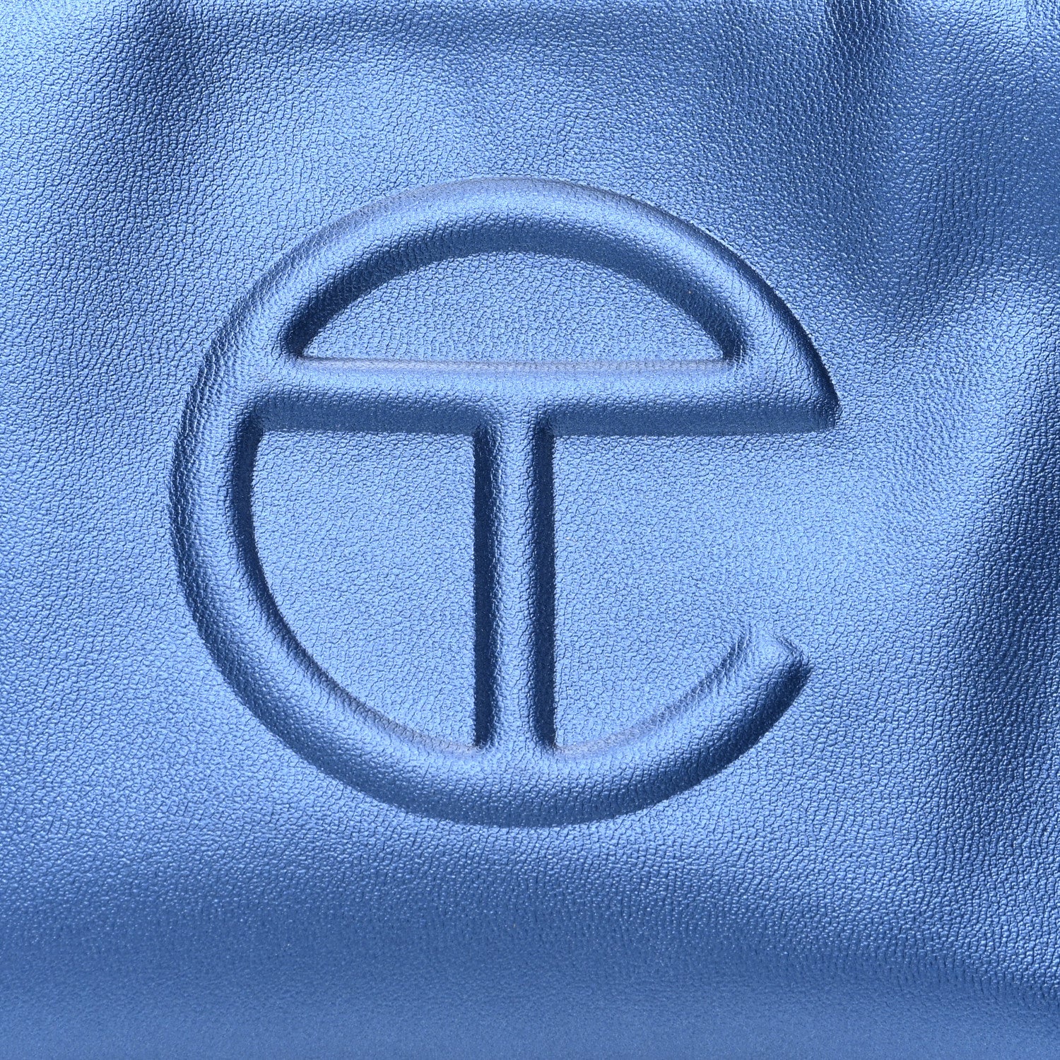 Telfar Metallic Vegan Leather Small Shopping Bag Cobalt 7 of 9