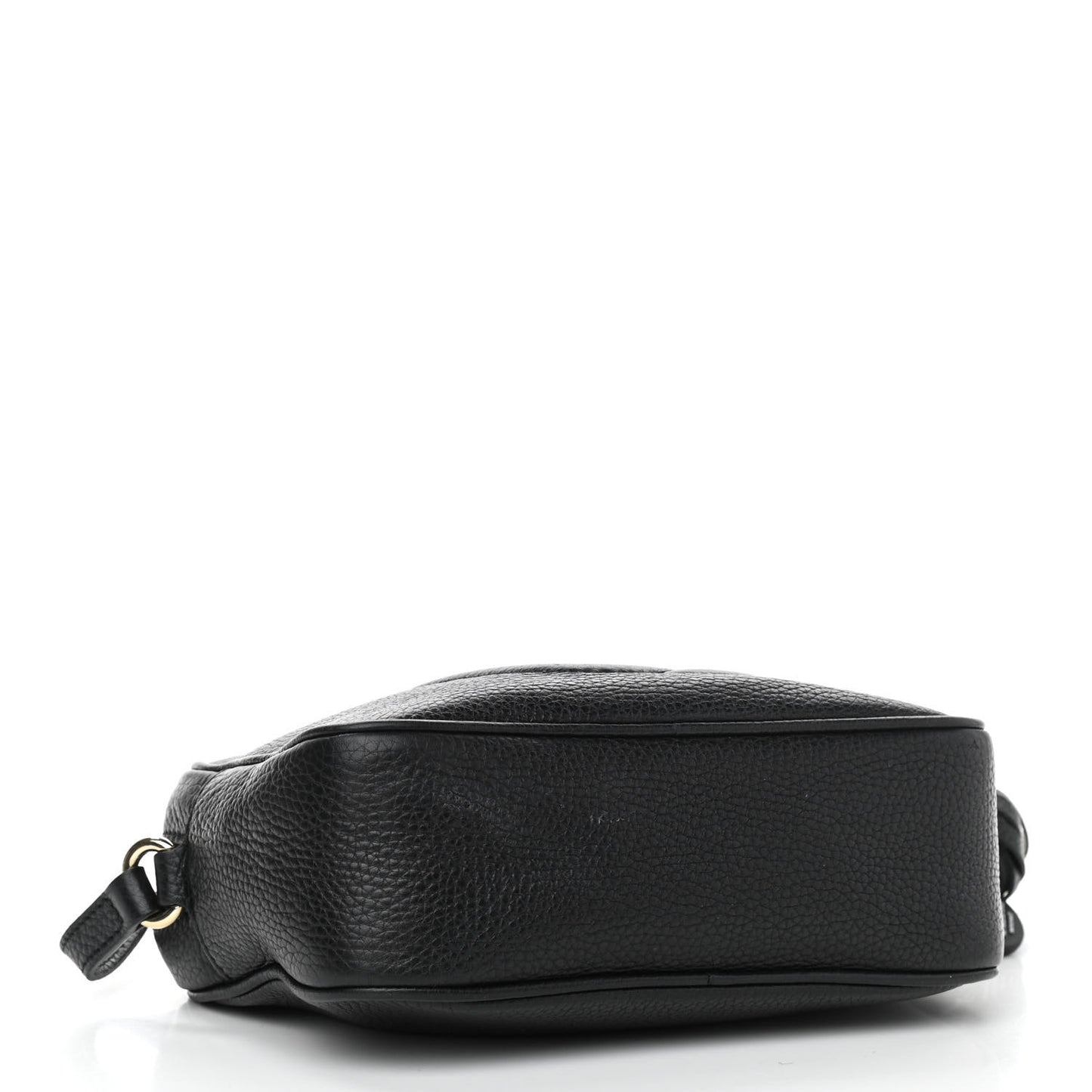 Pebbled Calfskin Small Soho Disco Bag Black