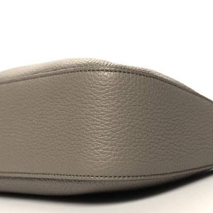 Prada Vitello Daino Soft Zippered Messenger Hobo Argilla 9 of 9