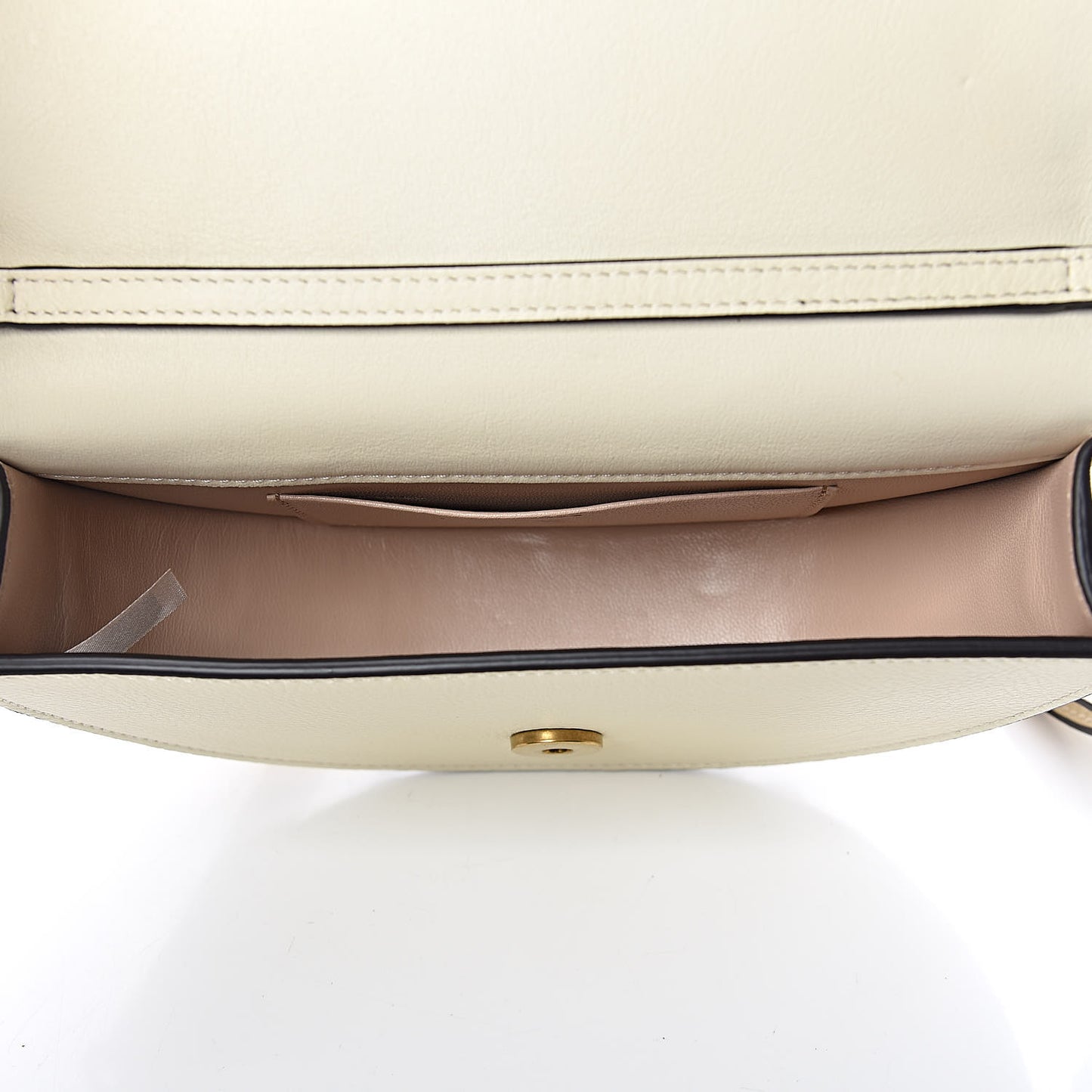 Calfskin Small Nile Bracelet Minaudiere Bag Off White