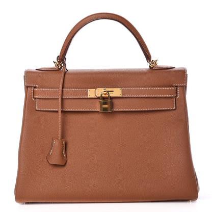 Hermes Togo Kelly Retourne 32 Gold 1 of 11