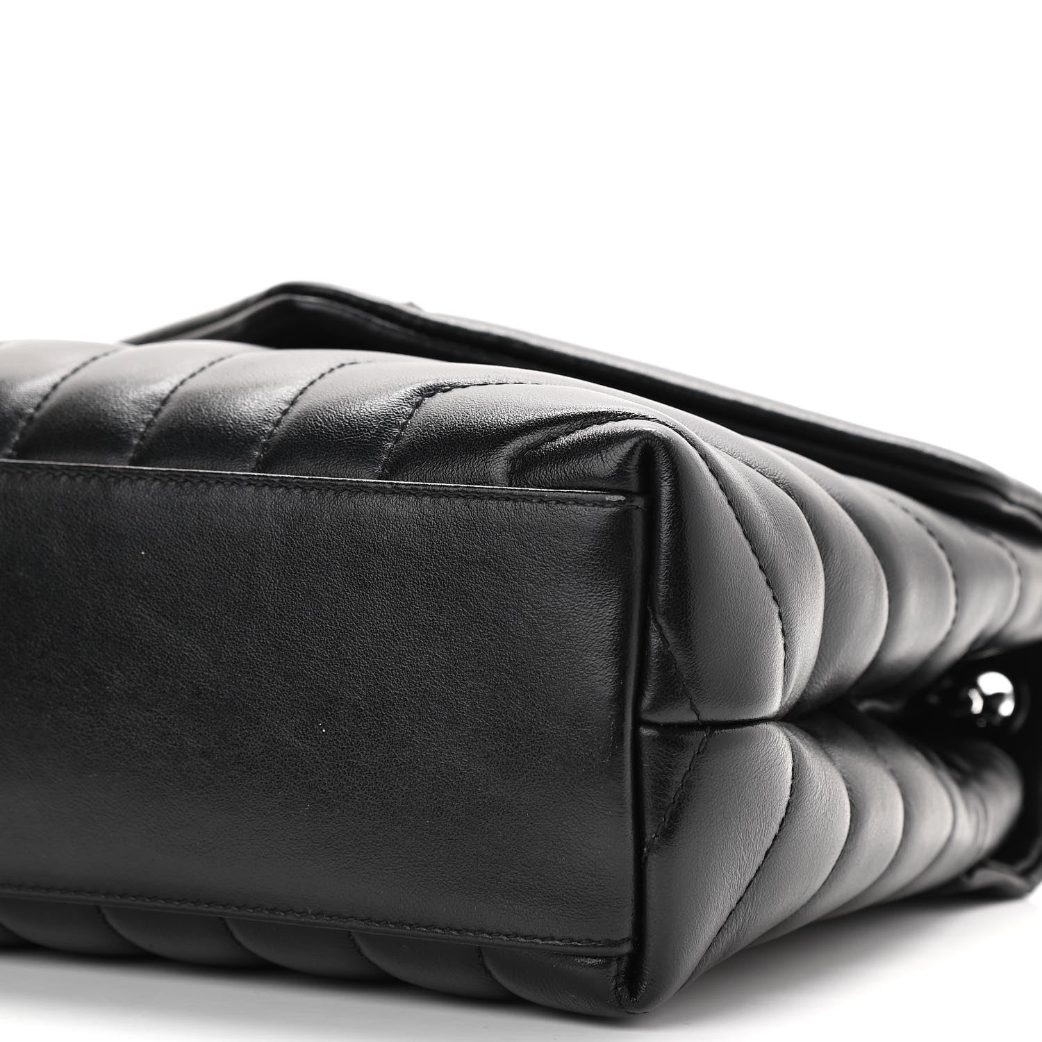 Saint Laurent Calfskin Y Quilted Monogram Small Loulou Chain Satchel Black 10 of 11