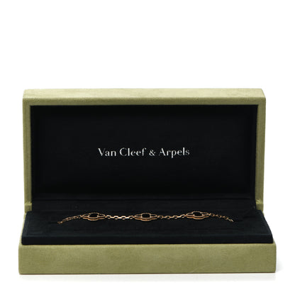 Van Cleef & Arpels 18K Yellow Gold Black Onyx 5 Motifs Vintage Alhambra Bracelet 8 of 8